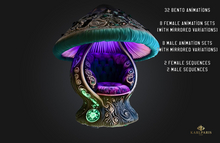 Mushroom Throne Chair – 32 Bento Animations – Unique Gothic Decor