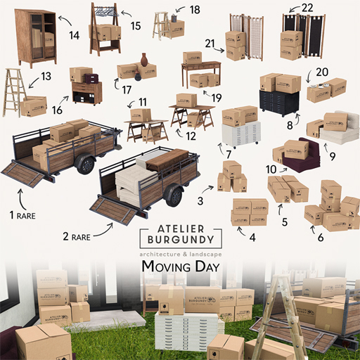 19 Atelier Burgundy . Moving Day Side Table