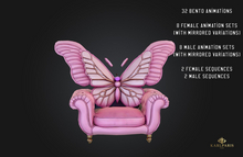 Butterfly Throne Chair – 32 Bento Animations – Elegant Gothic Decor