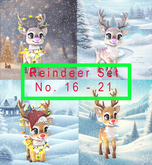 [Since1975] Rider Santa /Animesh  Reindeer SET No. 16-21 (6 pieces)
