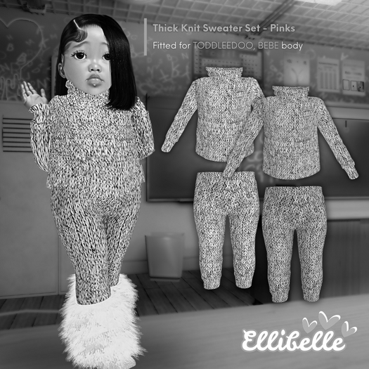 [DEMO] ELLIBELLE [FATPACK] - Thick Knit Sweater Set