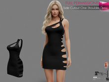 MI963278 One Shoulder Mini Dess Side Cutout MAITREYA