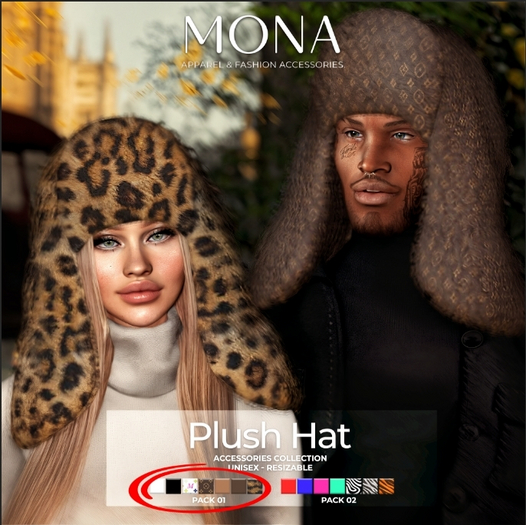 MONA - Plush Hat - PACK 01  (AutoUnpack)