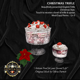 Saffron & Sage Christmas Trifle Server, giver, dispenser, Holiday treat, animated
