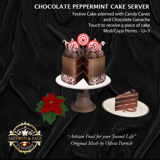 Chocolate Peppermint Cake Server ADD