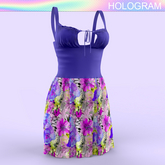 Purple Floral Tied Dress Peach