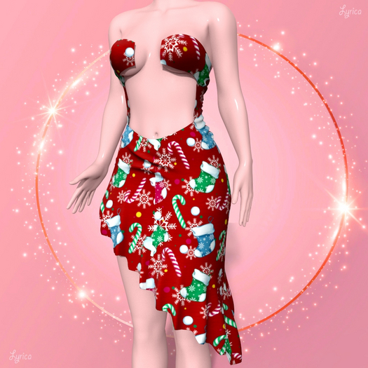 Christmas Red Frilly Bombshell