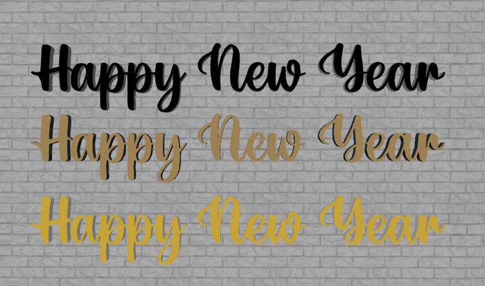 Panel HAPPY NEW YEAR #02 name logo