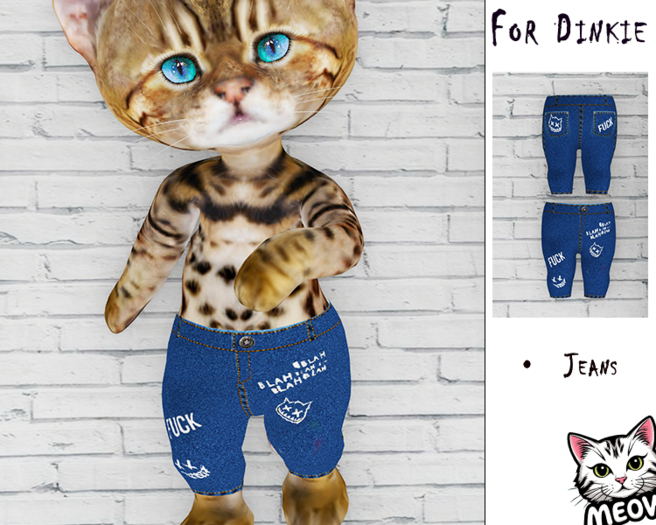 *MEOW*  Dinkie   Jeans   Blue 