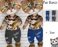 *MEOW*  Dinkie   Jeans  Black & Blue  