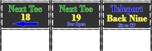 Golf Couse Tee Arrow Signs Boxed