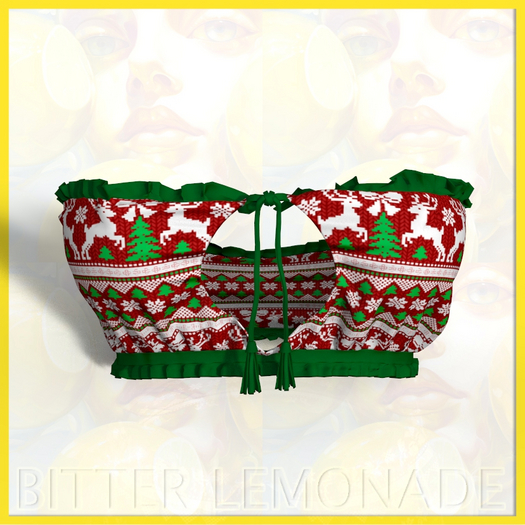 Christmas Green Rouchy Top Bombshell