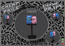 OWL MISS PINK & MISTER BLUE TIPJAR