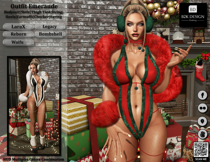 ..::B2K Design::..Outfit Emeraude - LaraX - Legacy - Bombshell - Reborn - Waifu