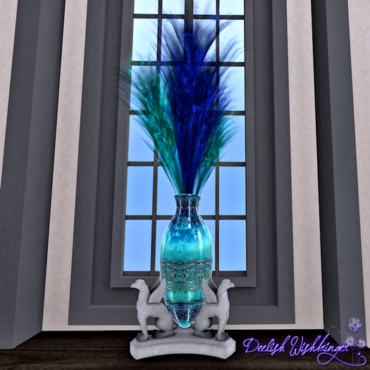 Feathers in vase ~ Griffins base