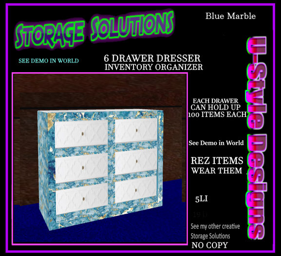 Inventory Organizer 6 drawer Dresser Storage Solutions