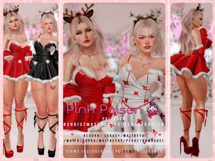PINK POISON CHRISTMAS DRESS DEMO