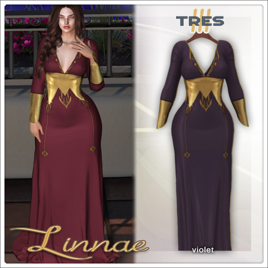 TRES - Linnae Violet - Medieval Fantasy Gown for Lara X / Petite X, Legacy, Maitreya, Reborn