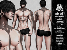 [Hades] Void Veil Unisex Body Tattoo (Worn/Black/Tintable)