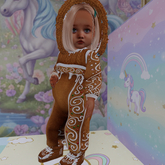 {CC} Frosted Gingerbread Snowsuit (LB) Girl