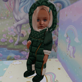 {CC} Forest Green Bear Snowsuit (LB) Boy