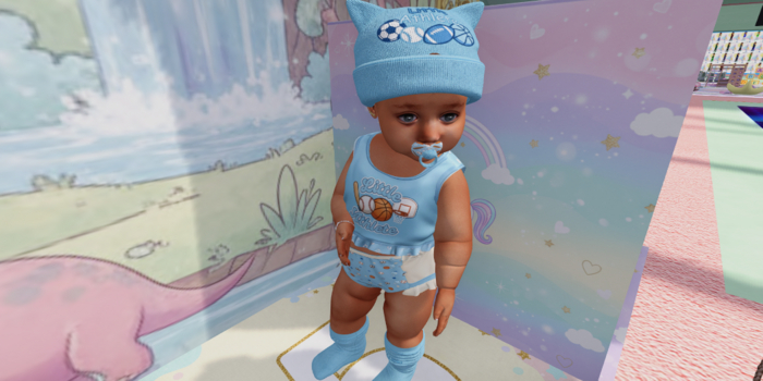 {CC} Little Athlete Diaper Set (LB)