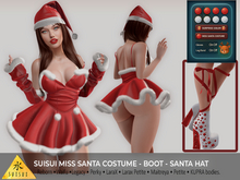 SUISUI Miss Santa Costume - Boot - Santa Hat 