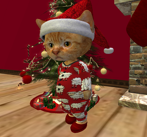 Dinkie Xmas Sheep PJs red