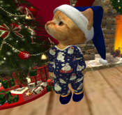 Dinkie Xmas Sheep PJs blue