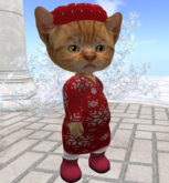 Dinkie Sweater Dress red snowflakes