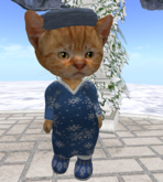 Dinkie Sweater Dress blue snowflakes