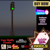 Slum City Timed Traffic Light – Full Perm (10 Prims)