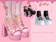 { Red Blossom } Coquette Princess Shoes { BLUE }