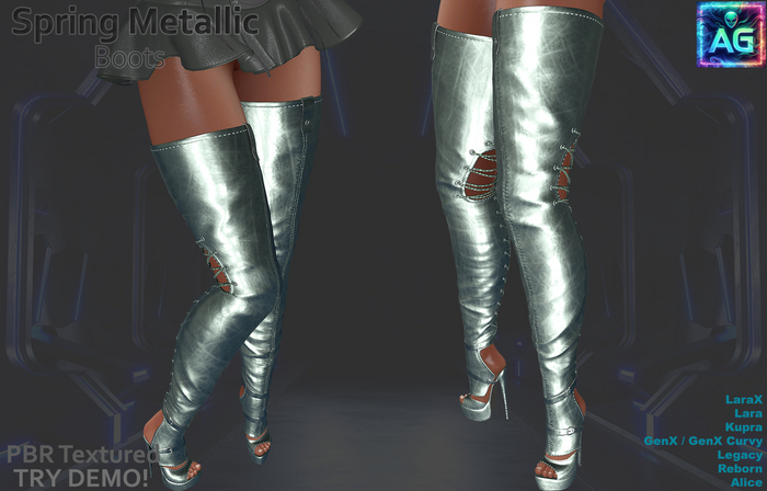 Spring Boots Metallic SET 6