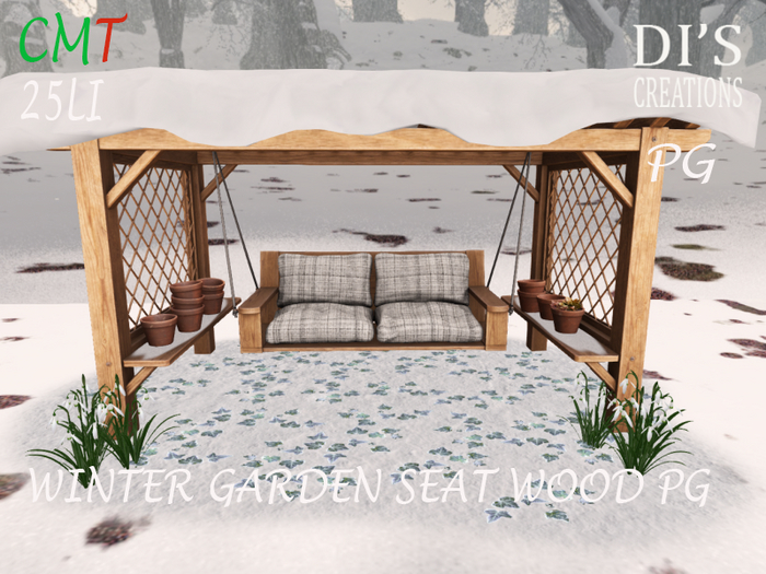 WINTER GARDEN SEAT WOOD PG