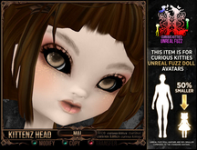 [Mesh] =^.^= Curious Kitties Unreal Fuzz - Kittenz Head - Mai