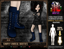 Mesh * =^.^= Curious Kitties Unreal Fuzz - Simply Unreal Booties - Blue