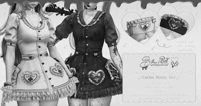 { Red Blossom } Caring Nurse Set { DEMO }