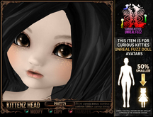 [Mesh] =^.^= Curious Kitties Unreal Fuzz - Kittenz Head - Prittzi