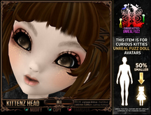 [Mesh] =^.^= Curious Kitties Unreal Fuzz - Kittenz Head - Jill