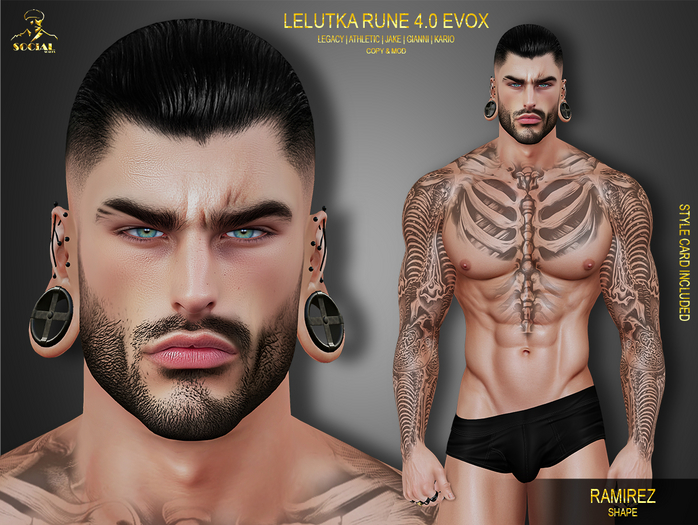 Ramirez Shape for Lelutka RUNE 4.0 Evox