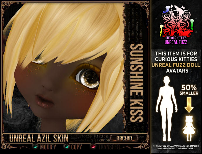 =^.^= Curious Kitties Unreal Fuzz - Unreal Azil Orchid Skin - Sunshine Kiss