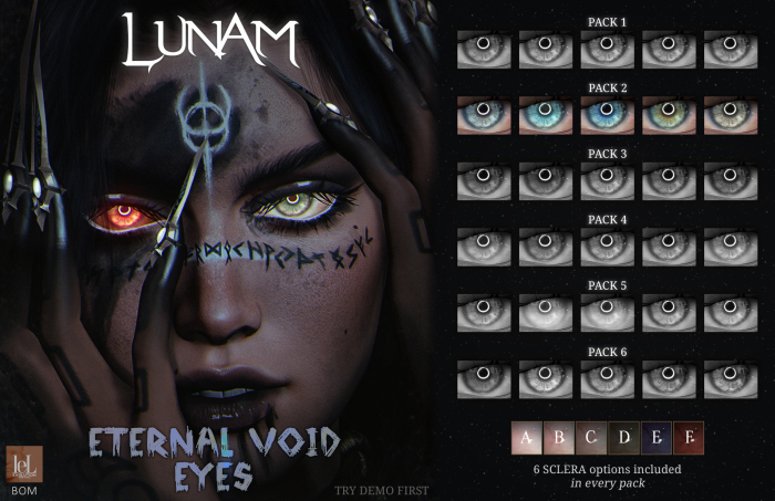 LUNAM ⋅ ⋆☽︎⋅ Eternal Void Eyes ⋅☾⋆ ⋅ PACK2