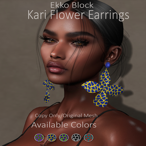 .:::.Ekko Block.:::. Kari Flower Earrings - Unpacker(Add)