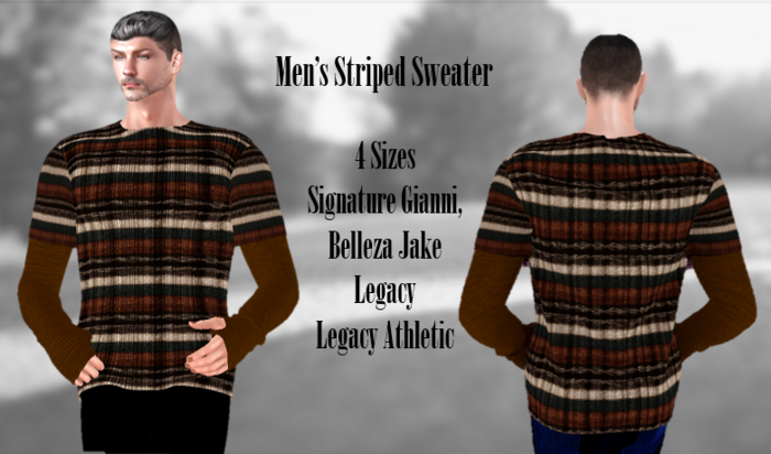 Mens Striped Sweater  