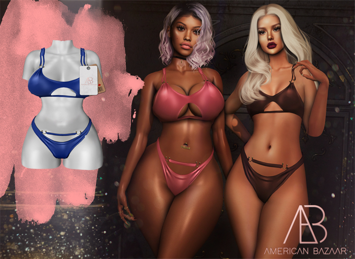 [AB] AMERICAN BAZAAR Septum Bikini Blue