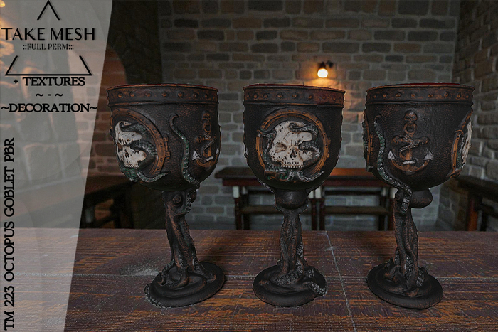 ! TakeMesh - TM 223 Octopus goblet PBR