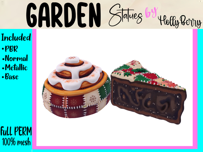 HB: Set of 2 Cinnamon Roll & Cake Slice FuLL PERM