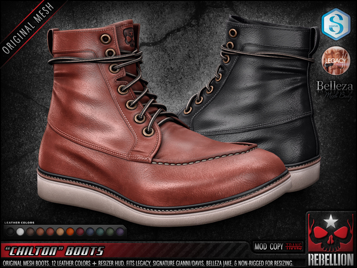 = REBELLION = "CHILTON" BOOTS - DEMO
