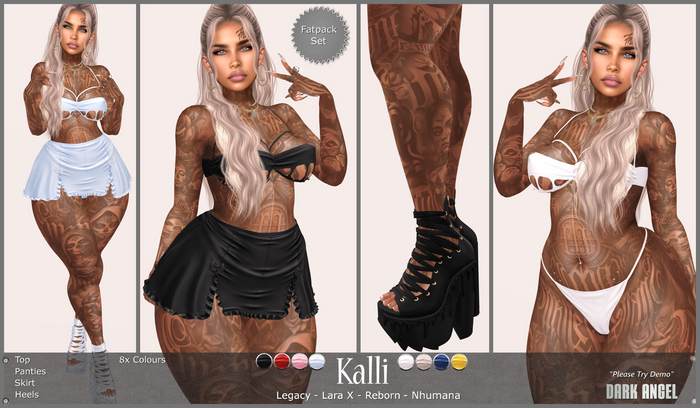 Dark Angel : Kalli Set - Fatpack [Legacy - Lara X - Reborn - Nhumana]